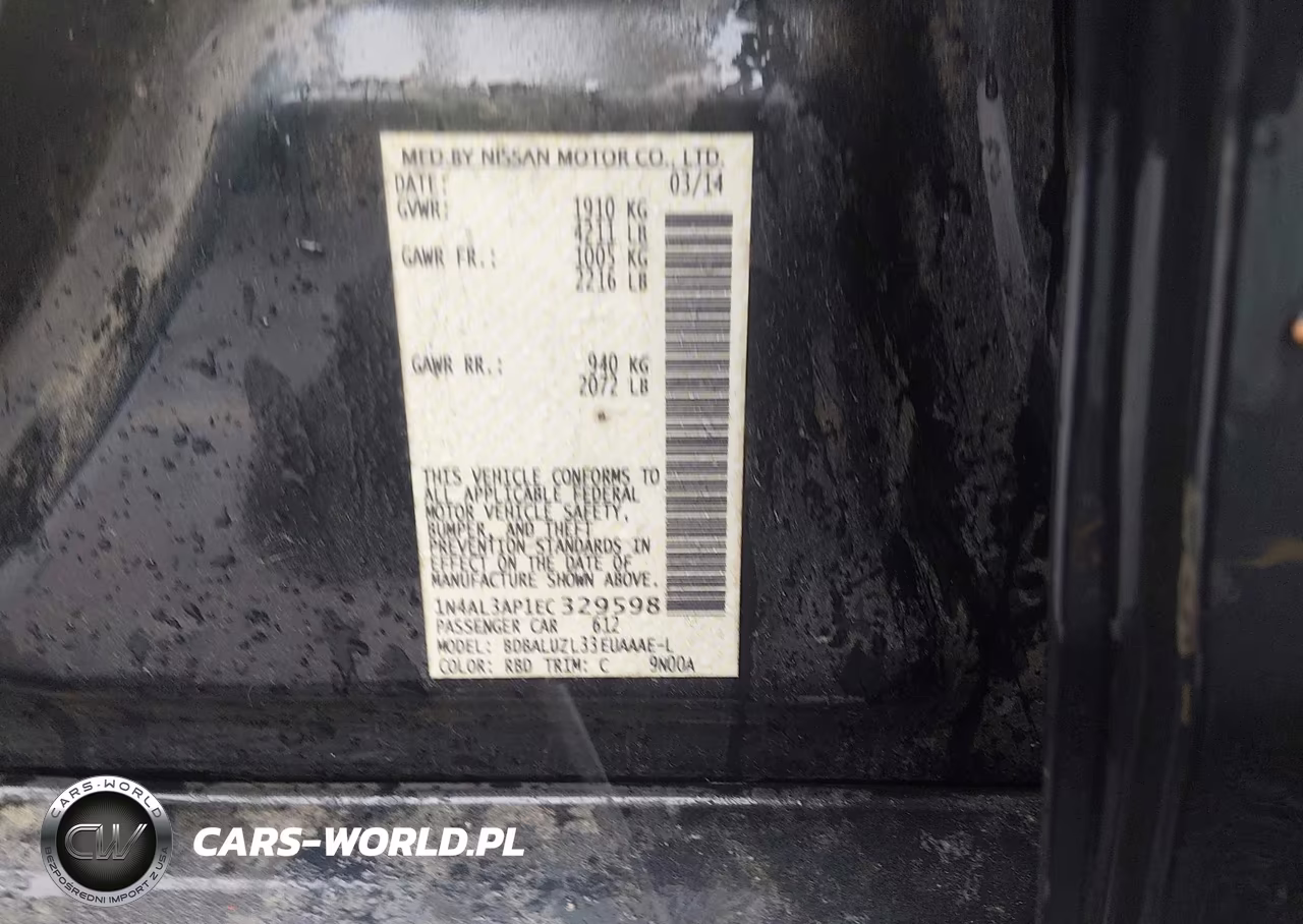2014 Nissan Altima 2.5 Sv VIN:1N4AL3AP1EC329598 - 9