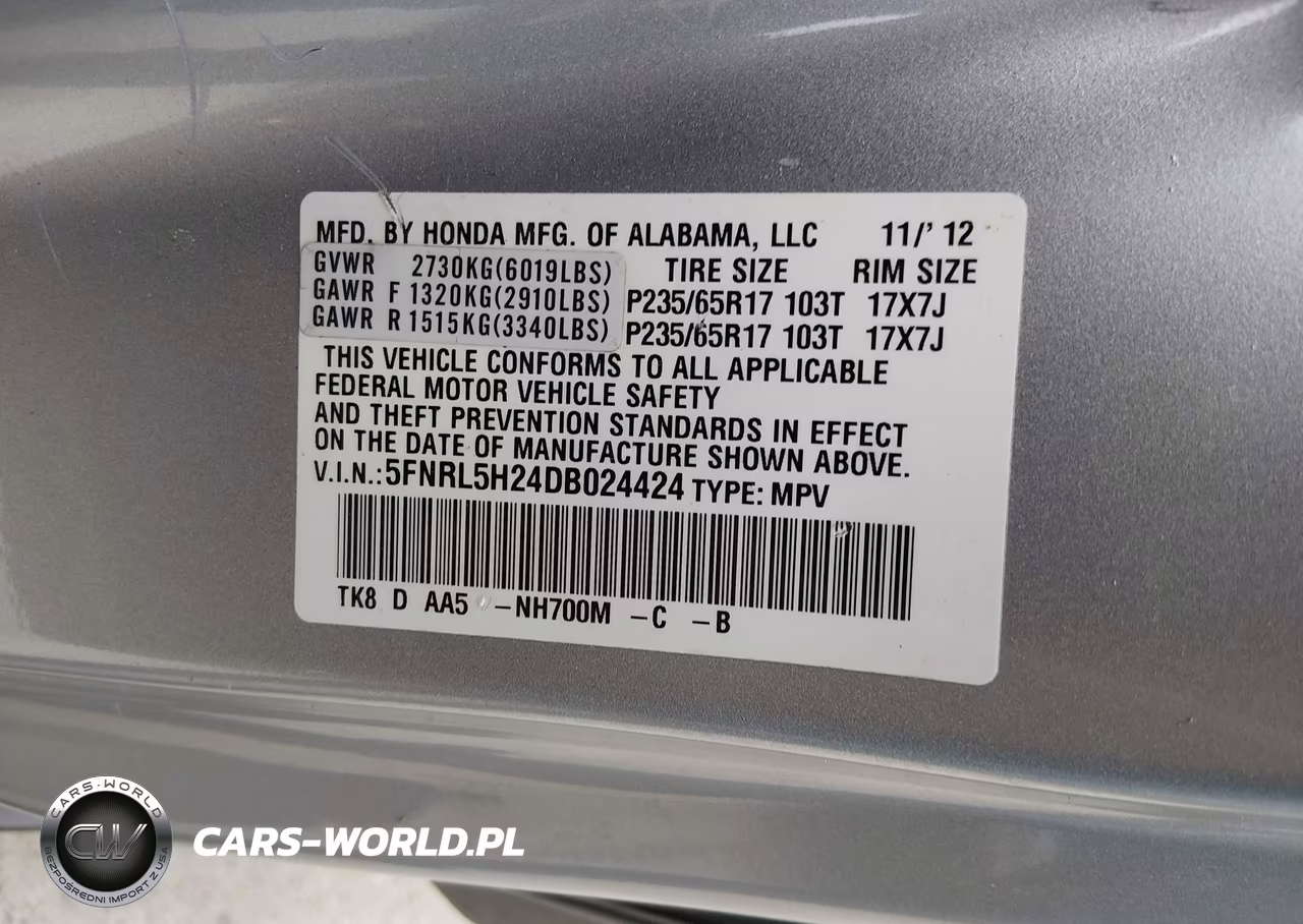 2013 Honda Odyssey Lx VIN:5FNRL5H24DB024424 - 9