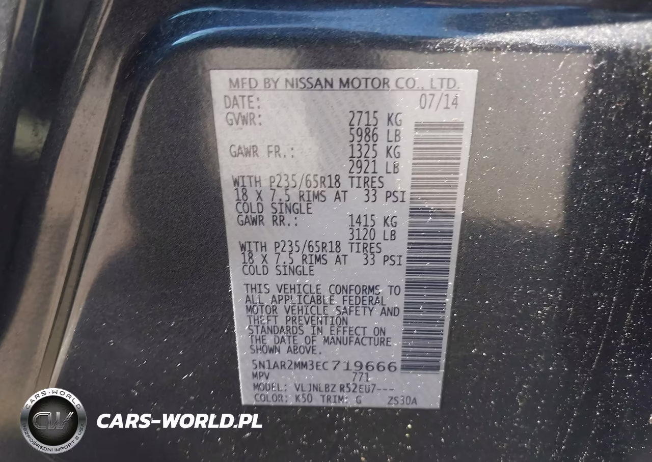 2014 Nissan Pathfinder S VIN:5N1AR2MM3EC719666 - 9