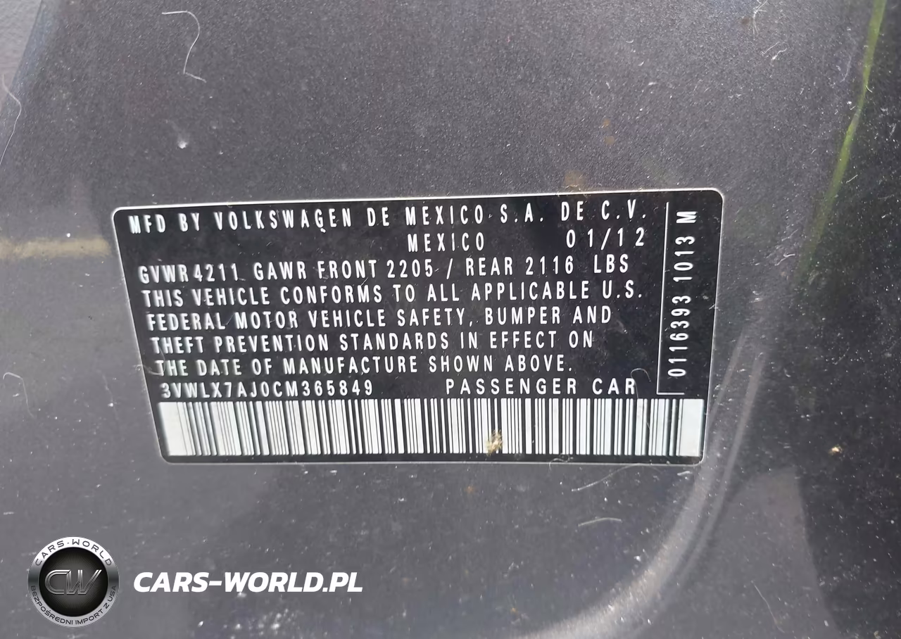 2012 Volkswagen Jetta 2.5L Sel VIN:3VWLX7AJ0CM365849 - 9