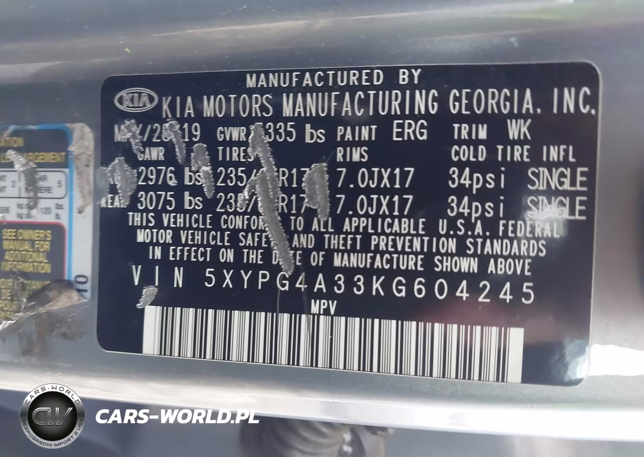 2019 Kia Sorento 2.4L L VIN:5XYPG4A33KG604245 - 9