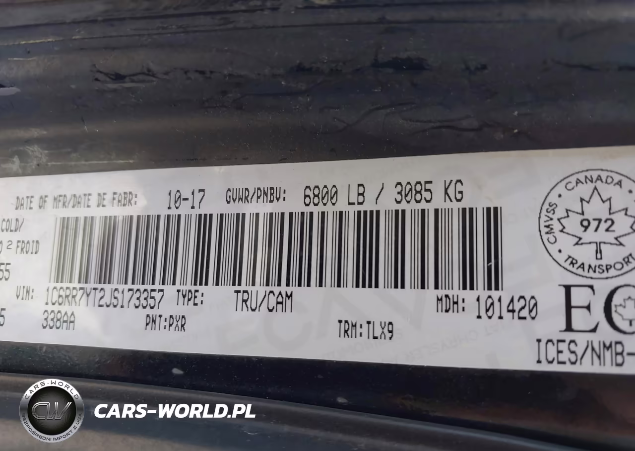 2018 Ram 1500 Rebel VIN:1C6RR7YT2JS173357 - 9