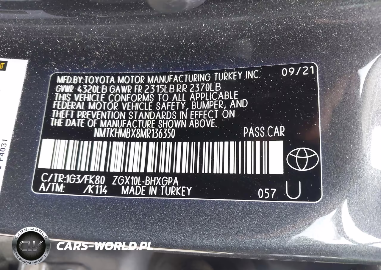 2021 Toyota C-Hr Xle VIN:NMTKHMBX8MR136350 - 9