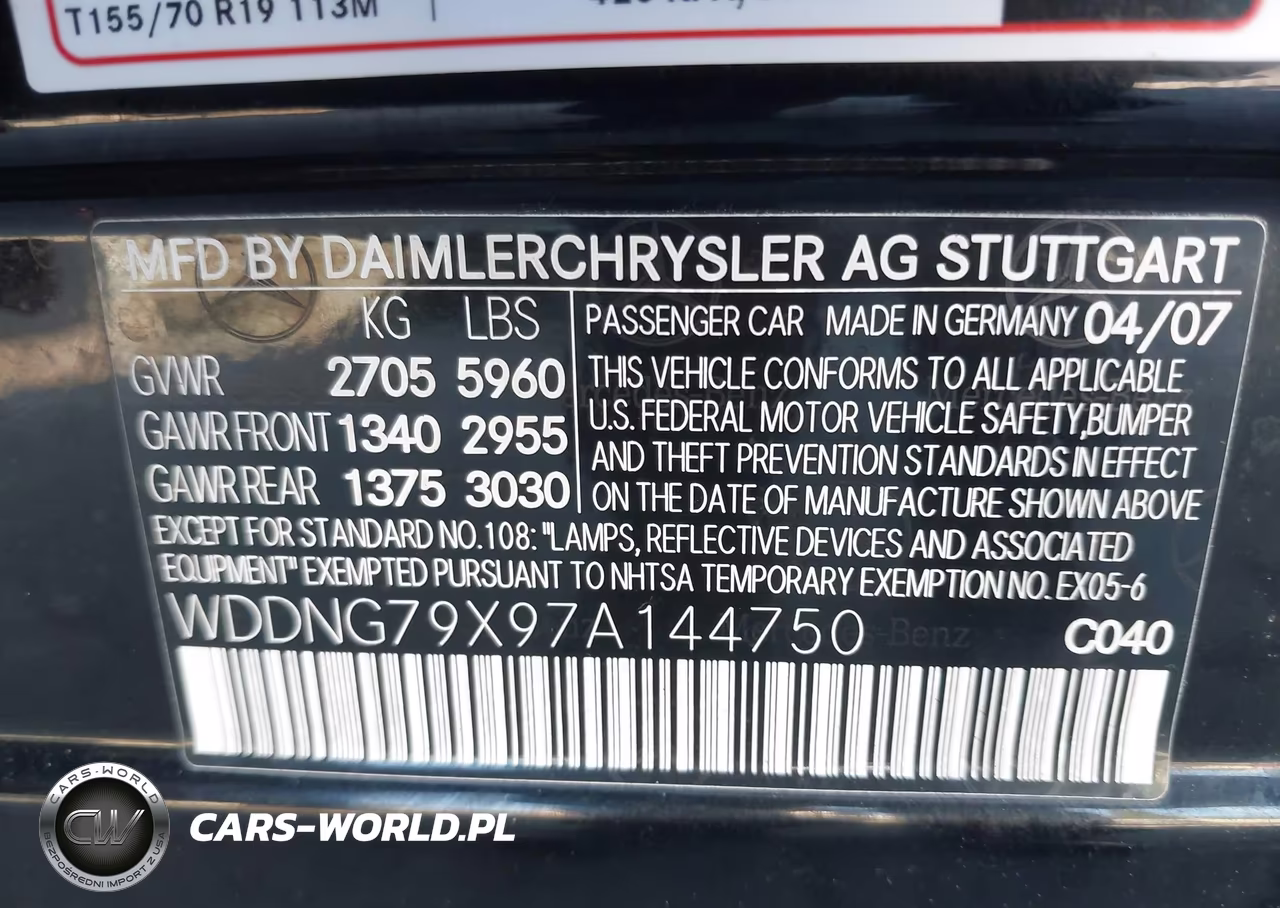 2007 Mercedes-Benz S 65 Amg VIN:WDDNG79X97A144750 - 9