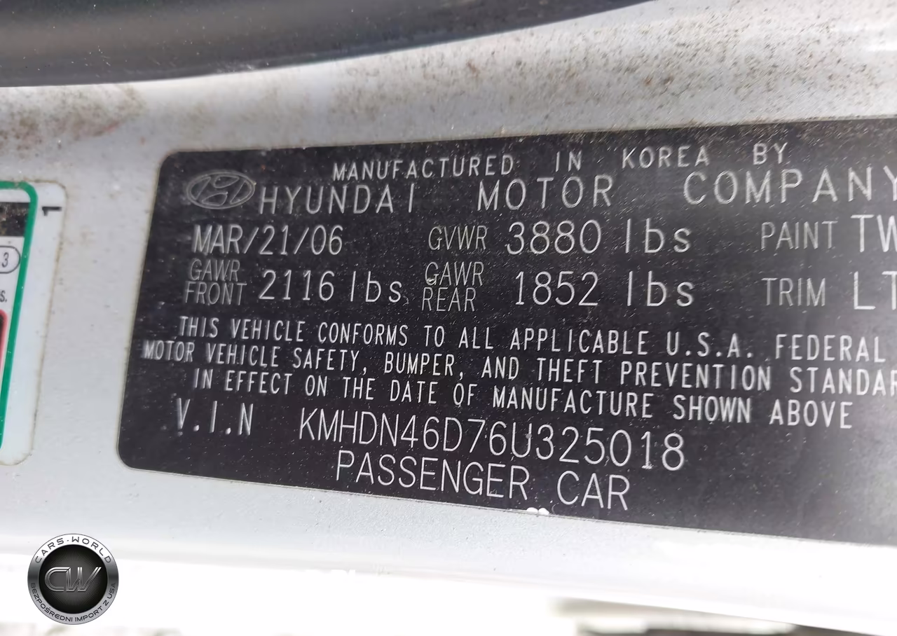 2006 Hyundai Elantra Gls-Limited VIN:KMHDN46D76U325018 - 9