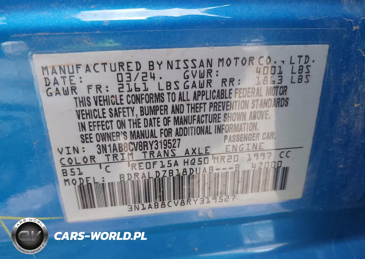 2024 Nissan Sentra Sv Xtronic Cvt VIN:3N1AB8CV8RY319527 - 9