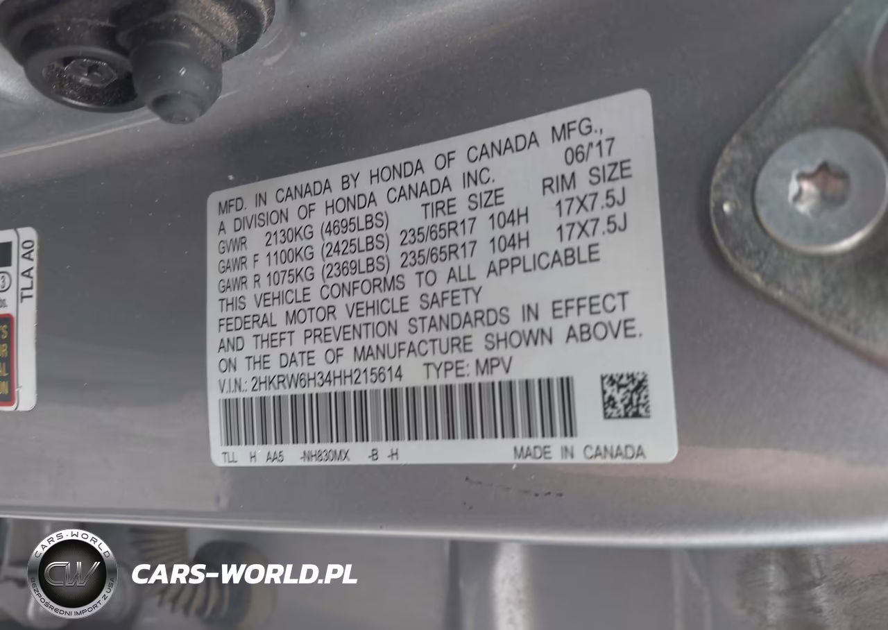 2017 Honda Cr-V Lx VIN:2HKRW6H34HH215614 - 9