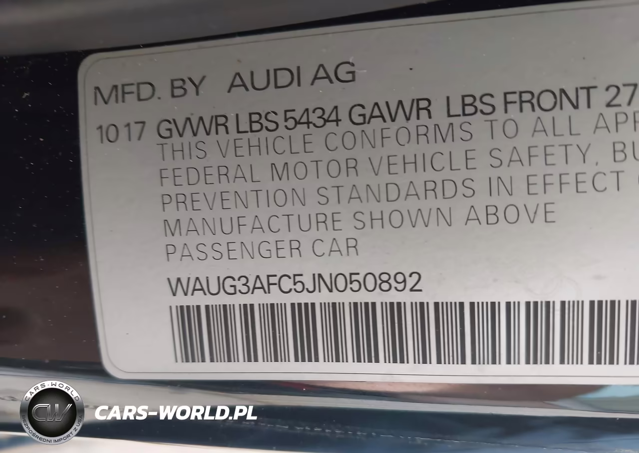 2018 Audi A6 Premium Plus VIN:WAUG3AFC5JN050892 - 9