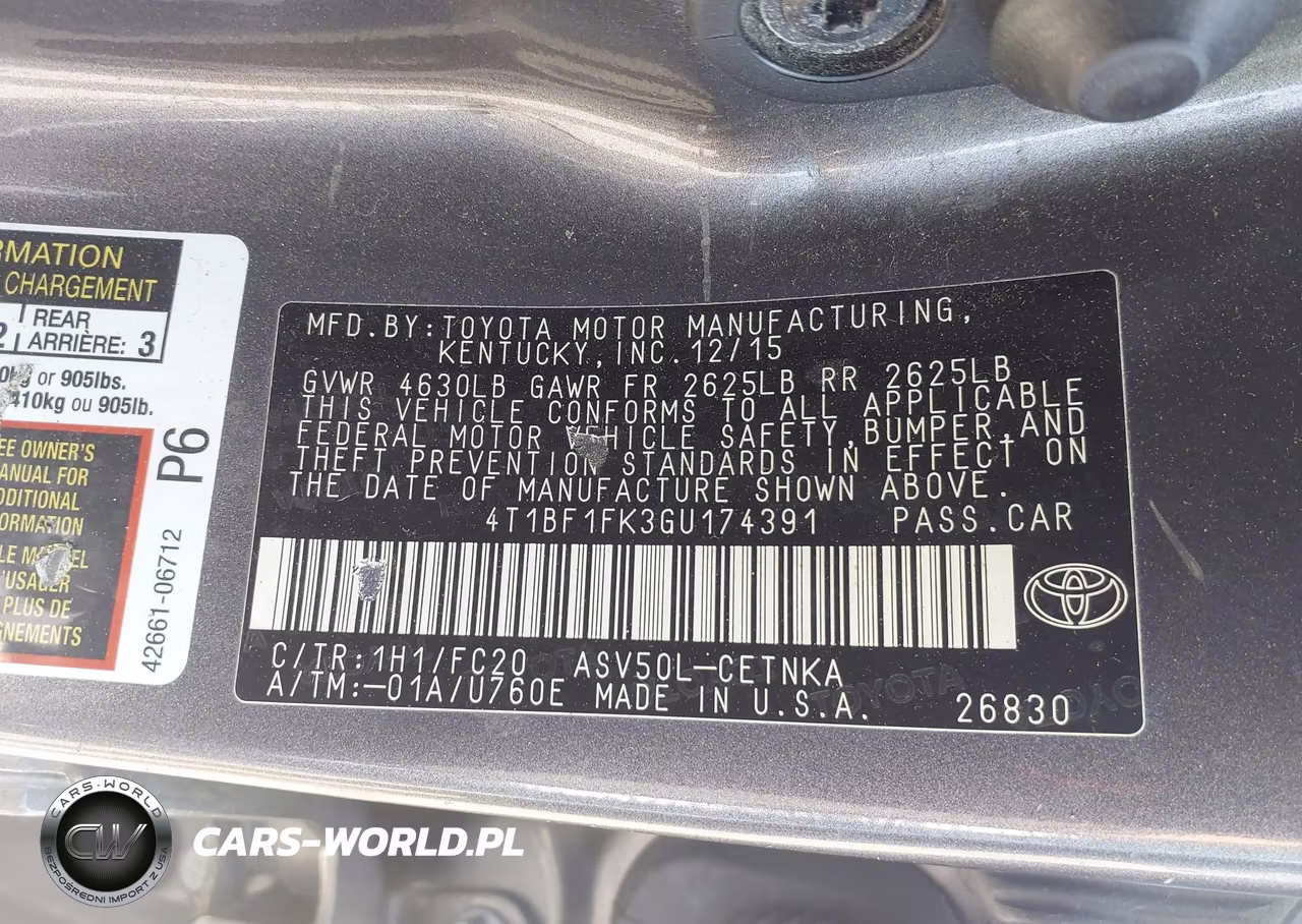 2016 Toyota Camry Le VIN:4T1BF1FK3GU174391 - 9