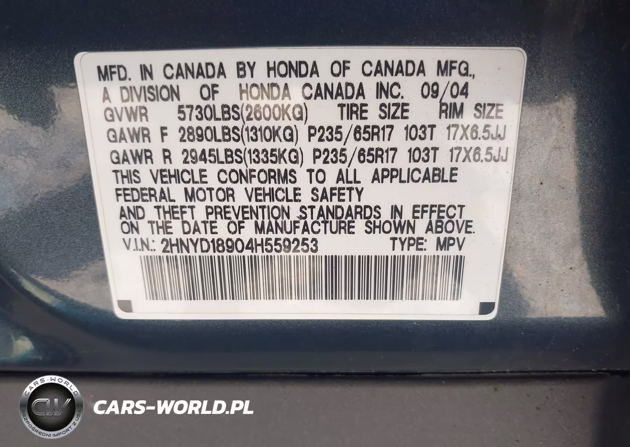 2004 Acura Mdx VIN:2HNYD18904H559253 - 9