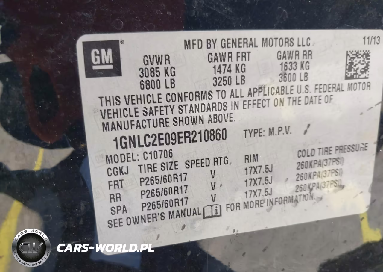2014 Chevrolet Tahoe Commercial Fleet VIN:1GNLC2E09ER210860 - 9