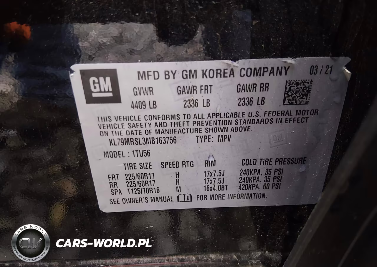 2021 Chevrolet Trailblazer Awd Lt VIN:KL79MRSL3MB163756 - 9
