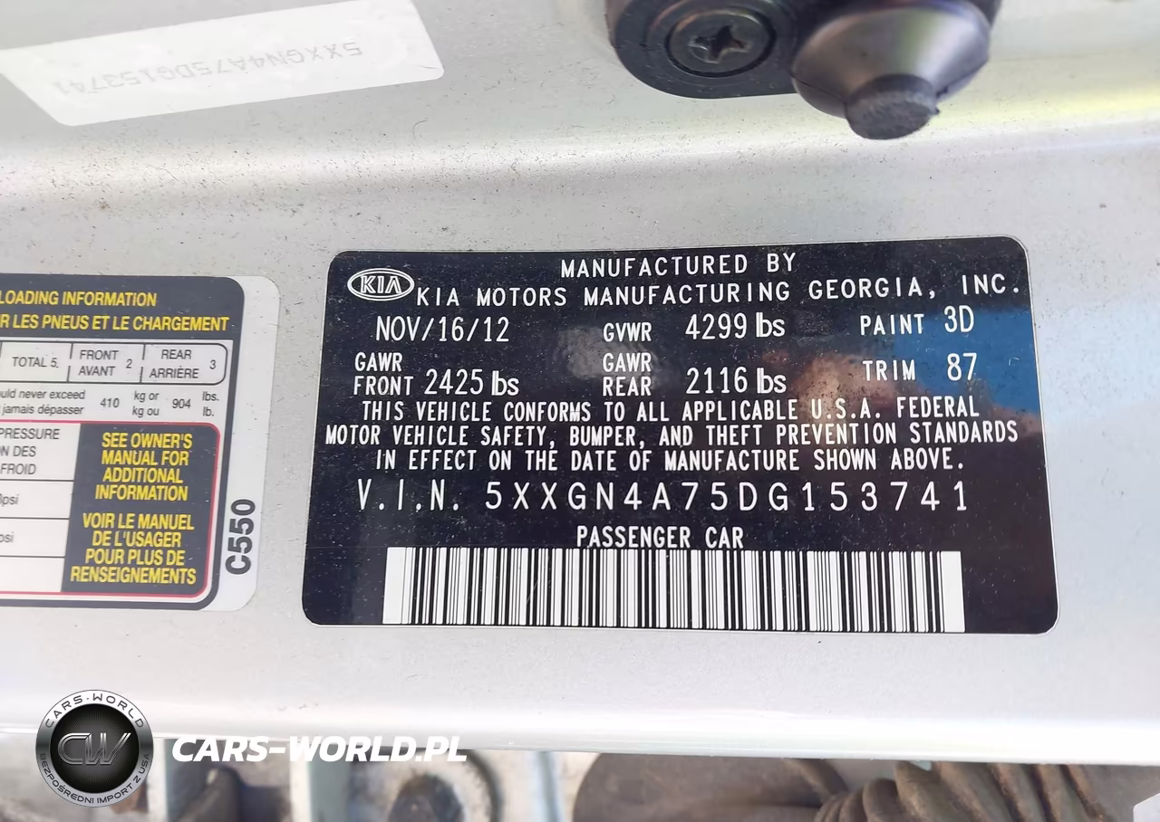 2013 Kia Optima Ex VIN:5XXGN4A75DG153741 - 9