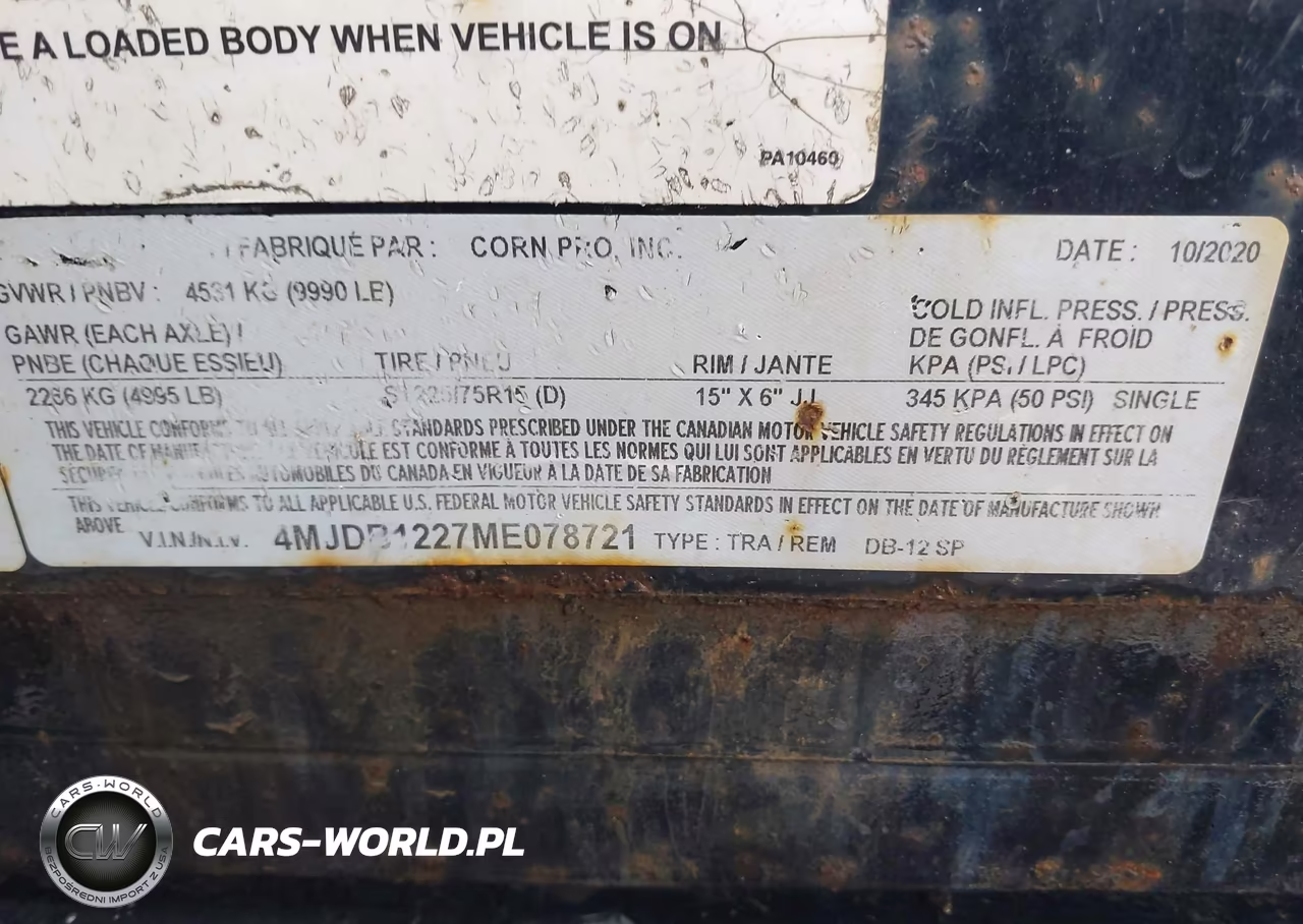 2021 Cornelius Mfg Inc Unknown VIN:4MJDB1227ME078721 - 9