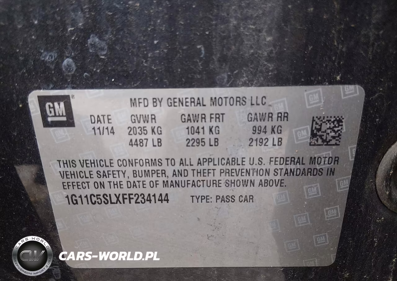 2015 Chevrolet Malibu 1Lt VIN:1G11C5SLXFF234144 - 9