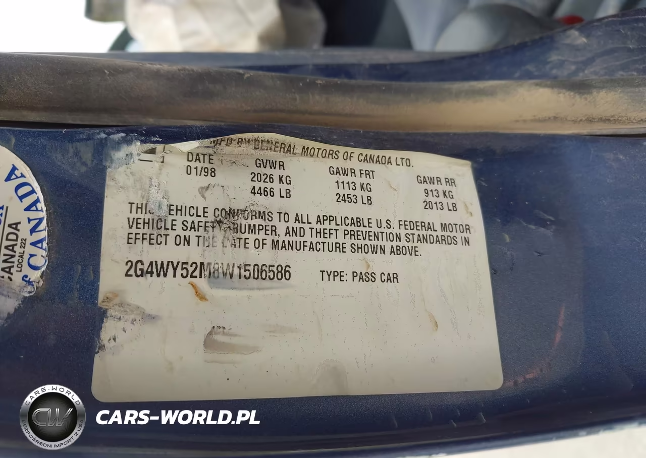 1998 Buick Century Limited VIN:2G4WY52M8W1506586 - 9