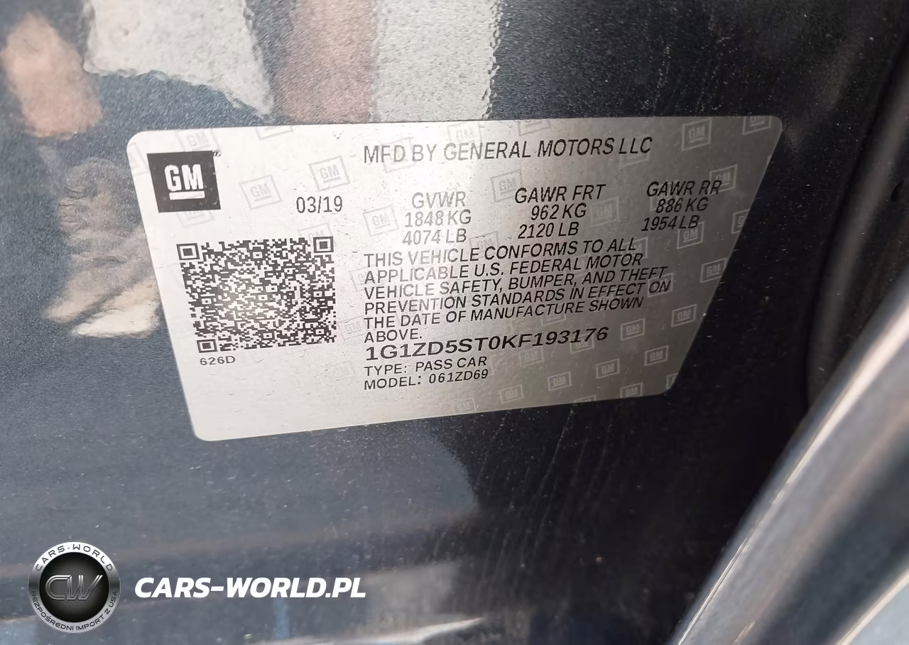 2019 Chevrolet Malibu Lt VIN:1G1ZD5ST0KF193176 - 9