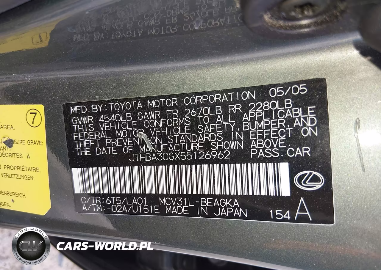 2005 Lexus Es 330 VIN:JTHBA30GX55126962 - 9