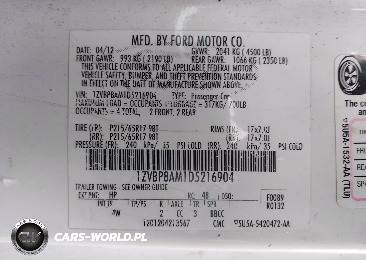 2013 Ford Mustang V6 Premium VIN:1ZVBP8AM1D5216904 - 9