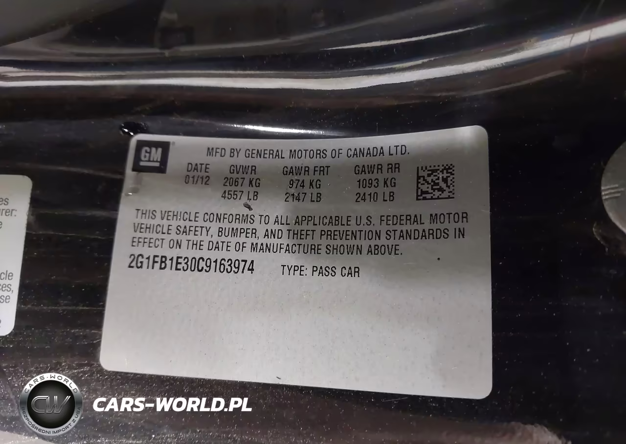 2012 Chevrolet Camaro 1Lt VIN:2G1FB1E30C9163974 - 9