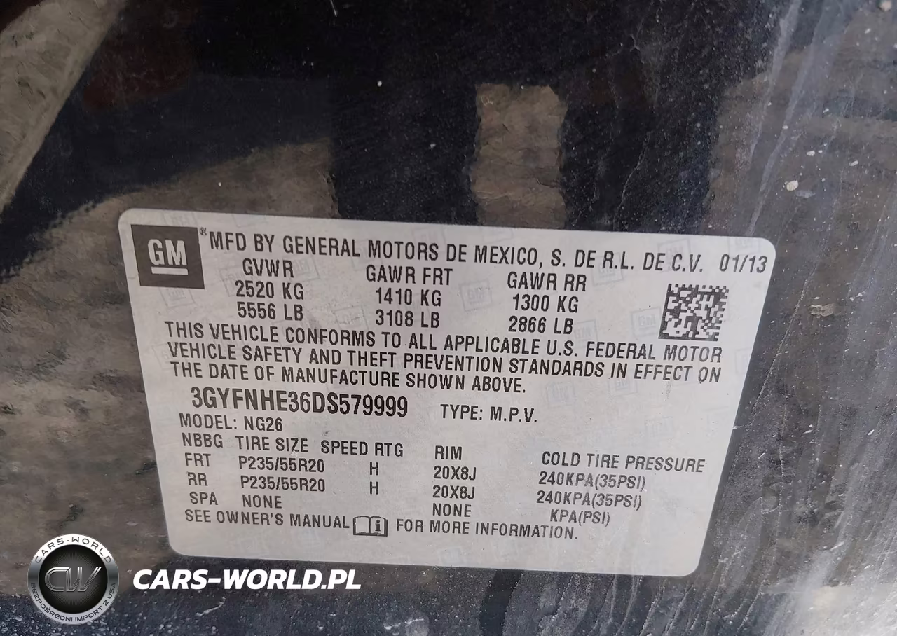 2013 Cadillac Srx Performance Collection VIN:3GYFNHE36DS579999 - 9