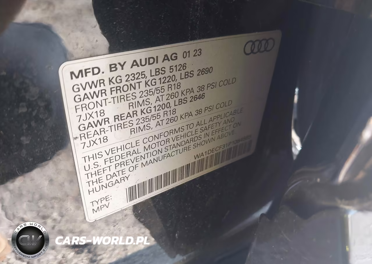 2023 Audi Q3 Premium 45 Tfsi S Line Quattro Tiptronic VIN:WA1DECF31P1084589 - 9