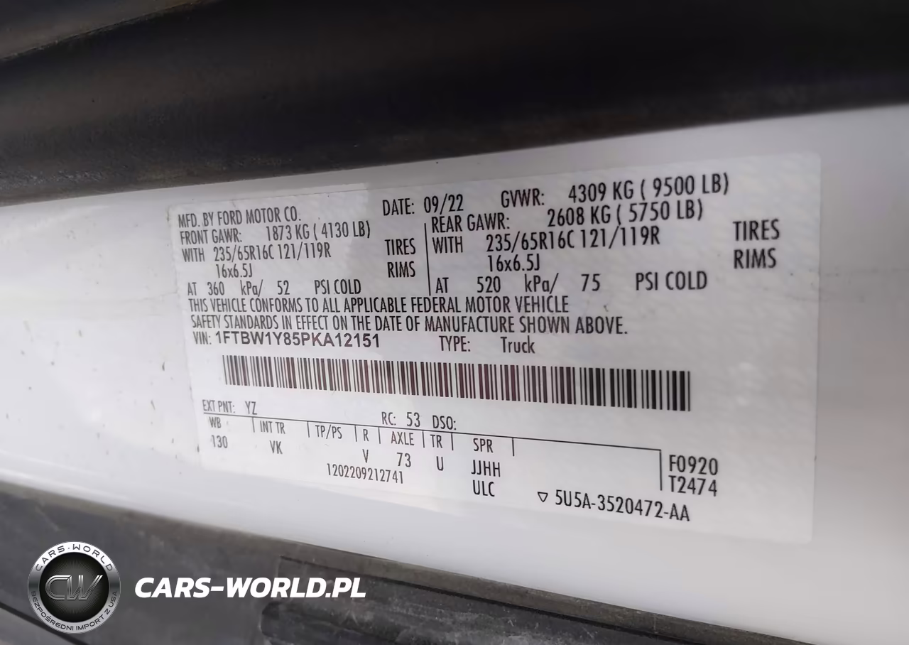 2023 Ford Transit-350 VIN:1FTBW1Y85PKA12151 - 9