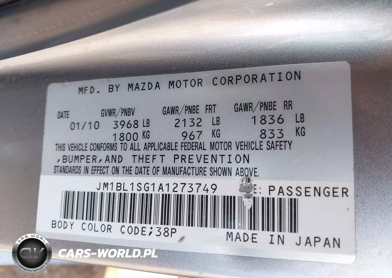 2010 Mazda Mazda3 I Sport VIN:JM1BL1SG1A1273749 - 9