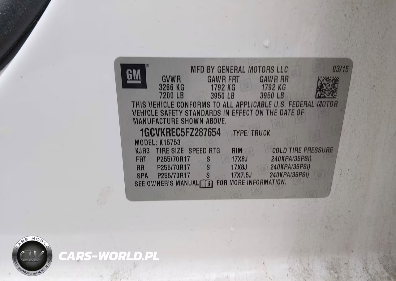 2015 Chevrolet Silverado 1500 1Lt VIN:1GCVKREC5FZ287654 - 9