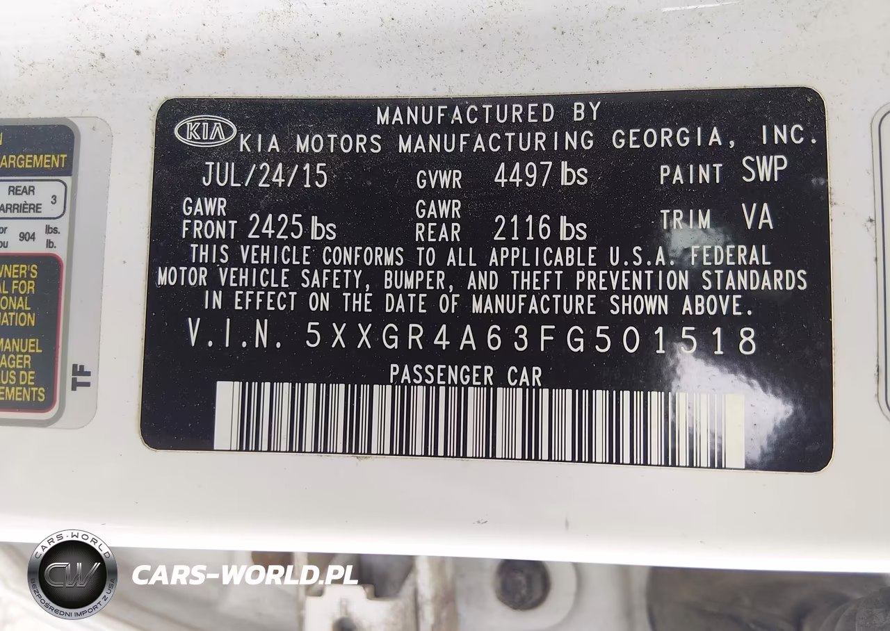 2015 Kia Optima Sx Turbo VIN:5XXGR4A63FG501518 - 9