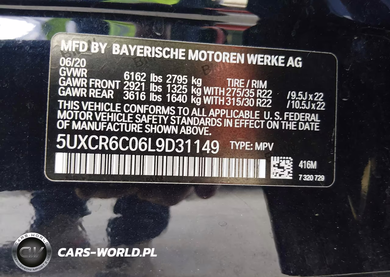 2020 BMW X5 xDrive40I VIN:5UXCR6C06L9D31149 - 9
