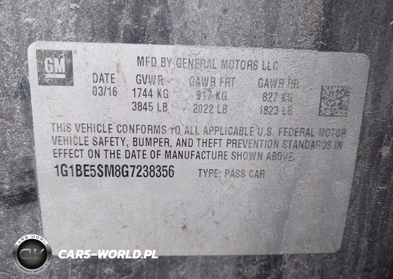 2016 Chevrolet Cruze Lt Auto VIN:1G1BE5SM8G7238356 - 9