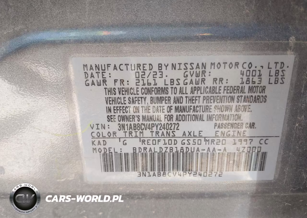 2023 Nissan Sentra Sv Xtronic Cvt VIN:3N1AB8CV4PY240272 - 9