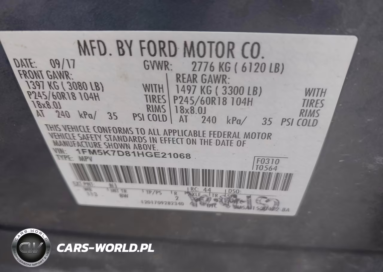 2017 Ford Explorer Xlt VIN:1FM5K7D81HGE21068 - 9