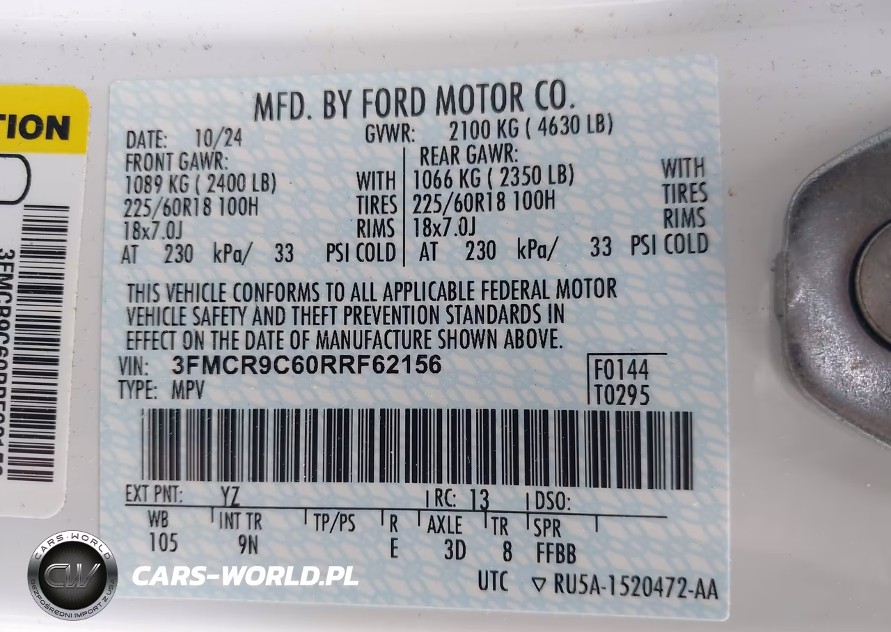 2024 Ford Bronco Sport Outer Banks VIN:3FMCR9C60RRF62156 - 9