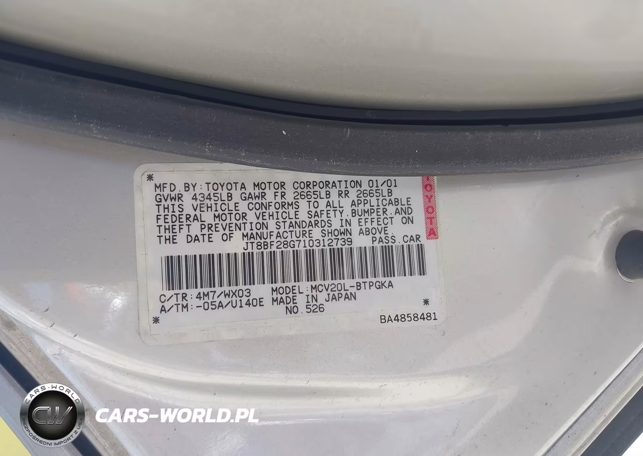 2001 Lexus Es 300 VIN:JT8BF28G710312739 - 9