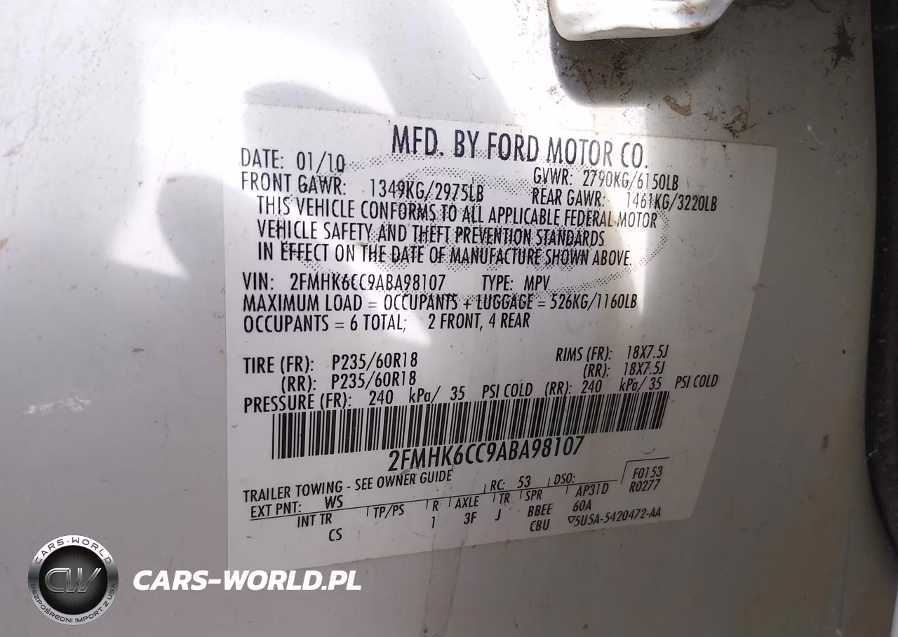 2010 Ford Flex Sel VIN:2FMHK6CC9ABA98107 - 9