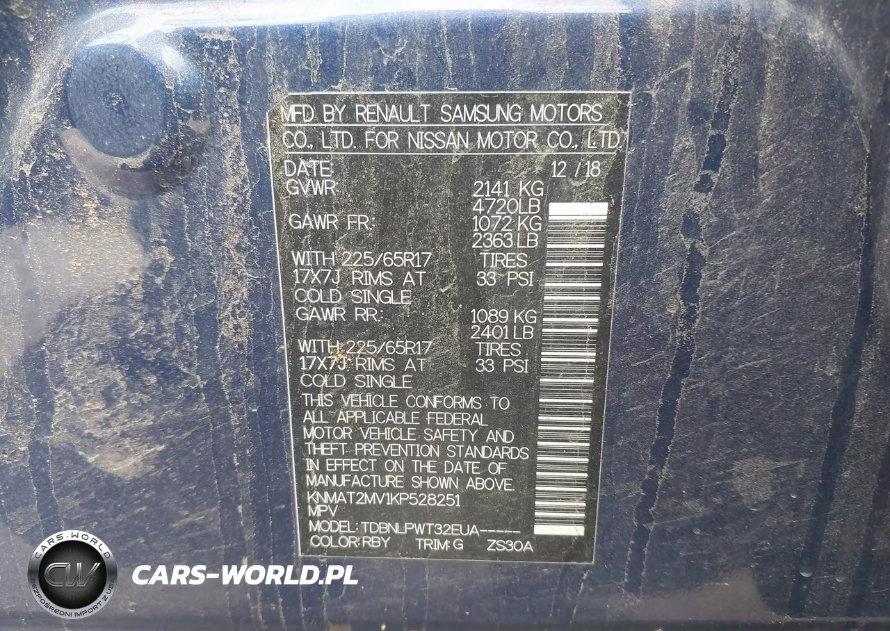 2019 Nissan Rogue S VIN:KNMAT2MV1KP528251 - 9