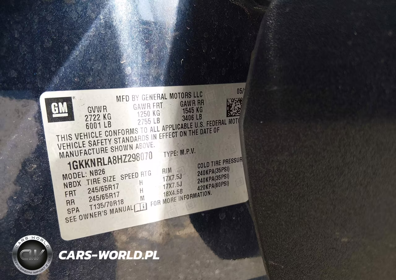 2017 GMC Acadia Sle-1 VIN:1GKKNRLA8HZ298070 - 9