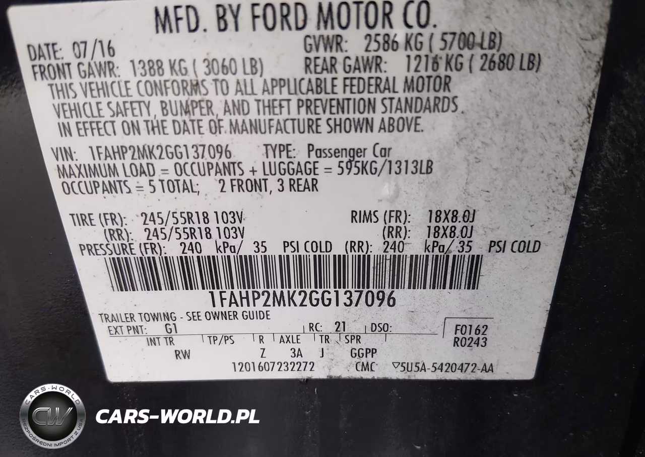 2016 Ford Police Interceptor VIN:1FAHP2MK2GG137096 - 9