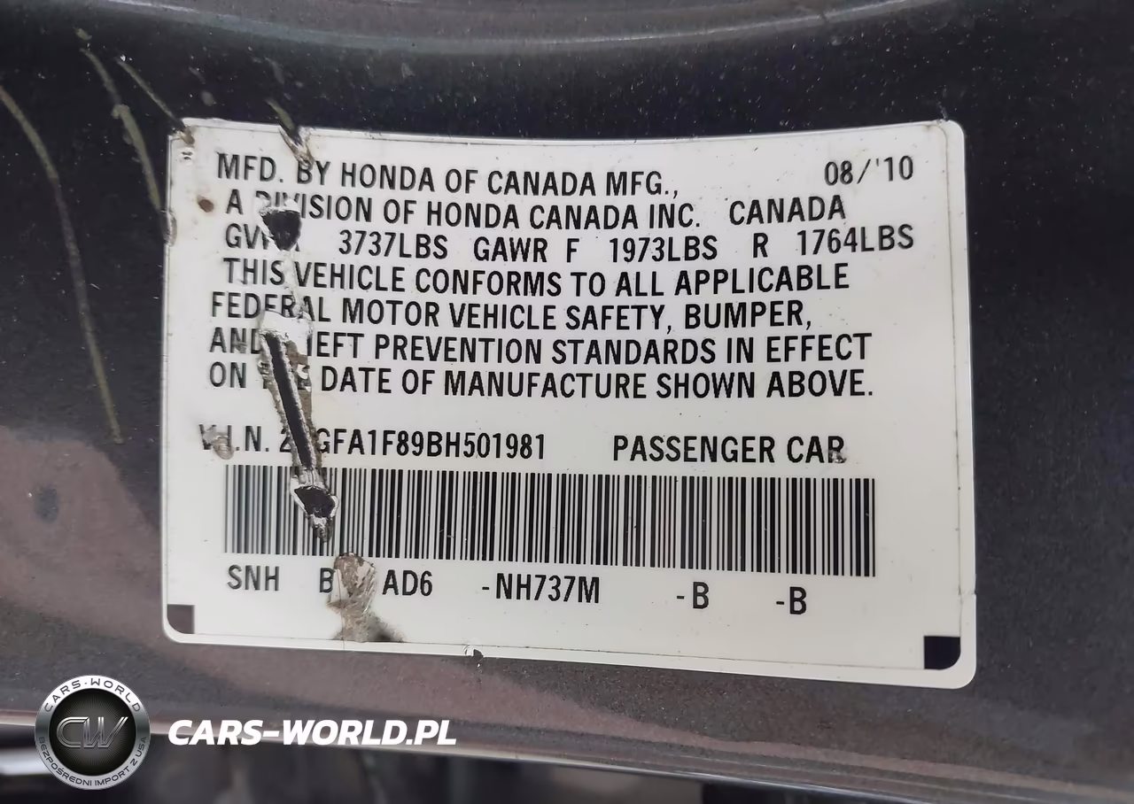 2011 Honda Civic Ex VIN:2HGFA1F89BH501981 - 9