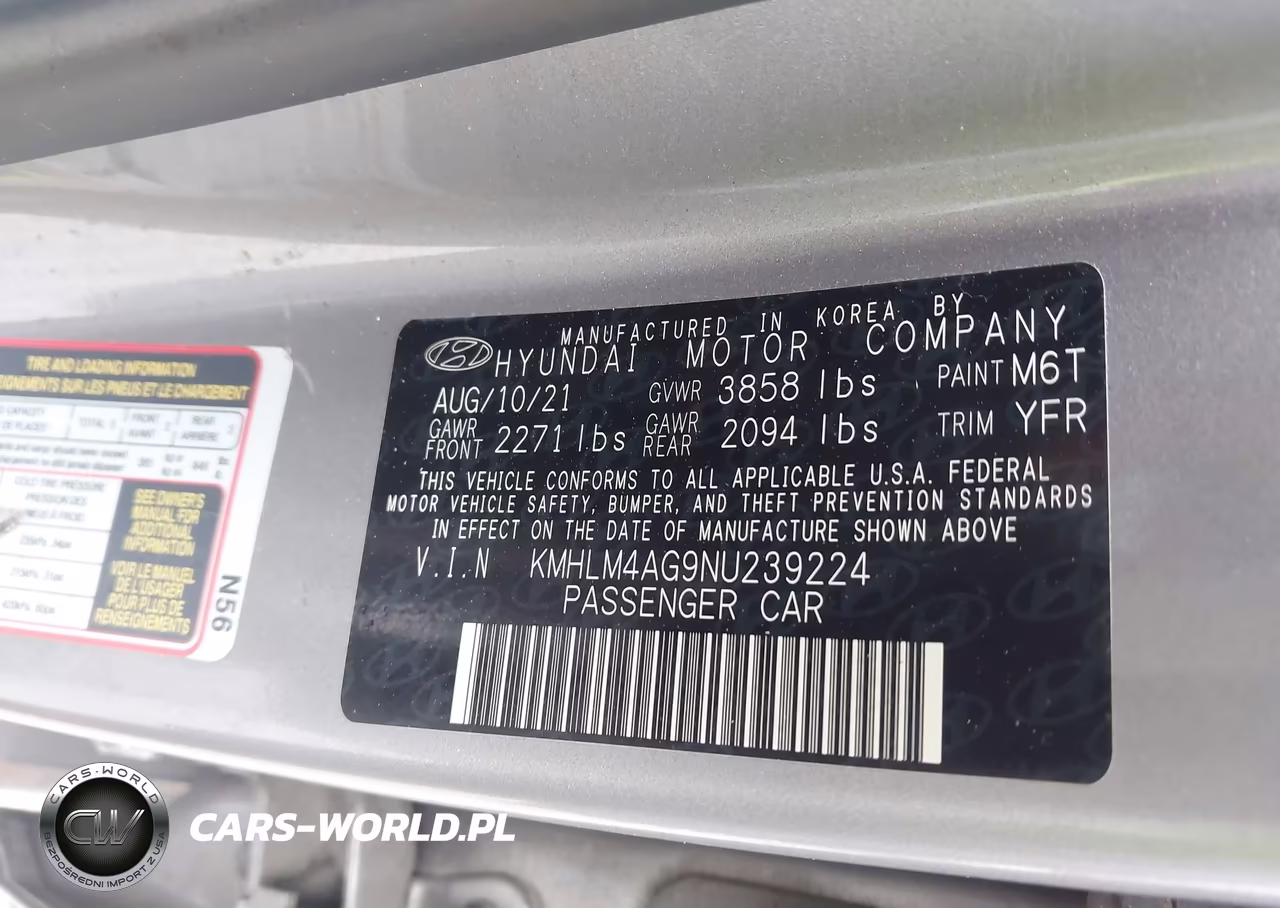 2022 Hyundai Elantra Sel VIN:KMHLM4AG9NU239224 - 9