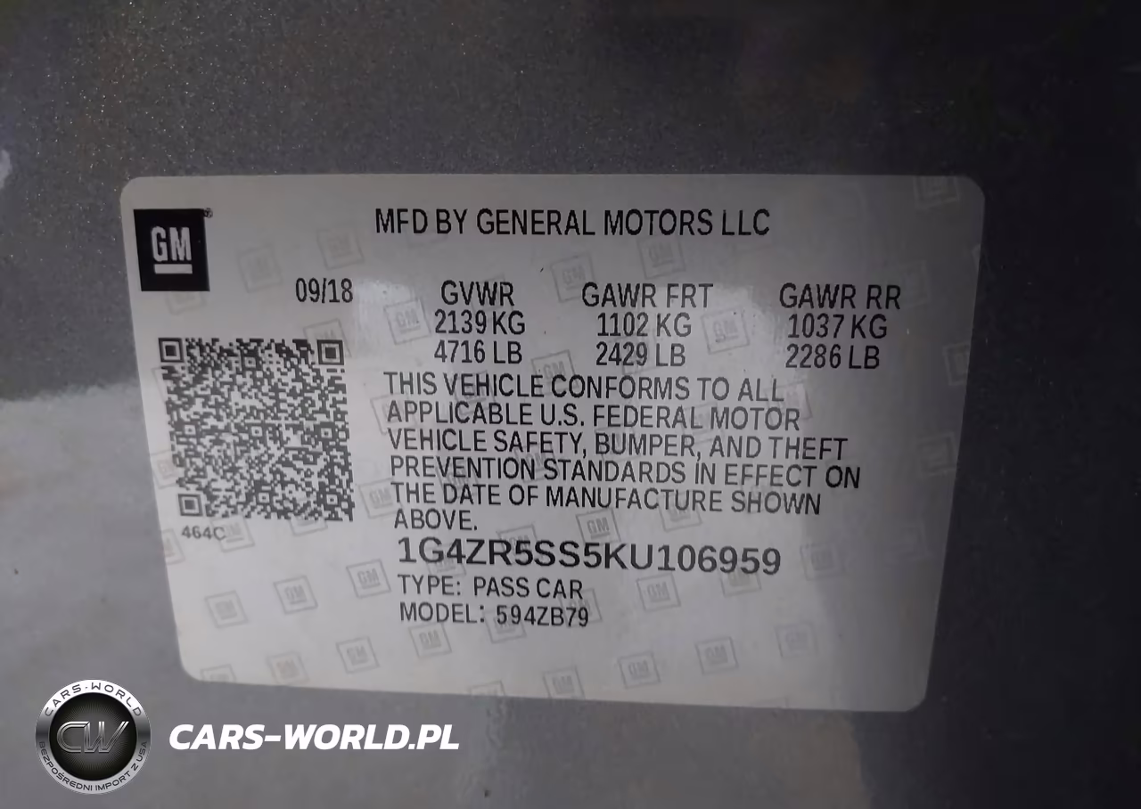 2019 Buick Lacrosse Awd Essence VIN:1G4ZR5SS5KU106959 - 9