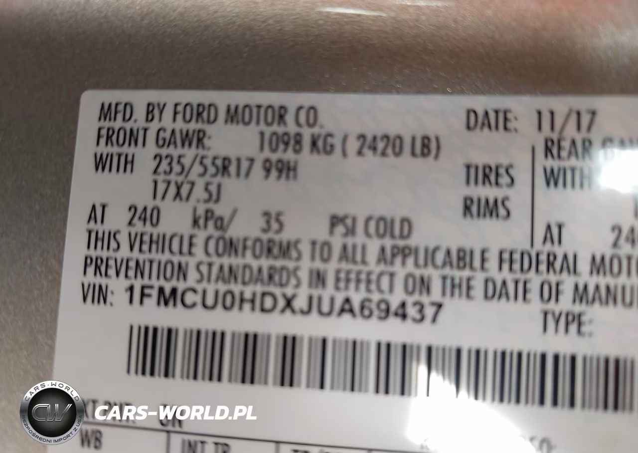 2018 Ford Escape Sel VIN:1FMCU0HDXJUA69437 - 9