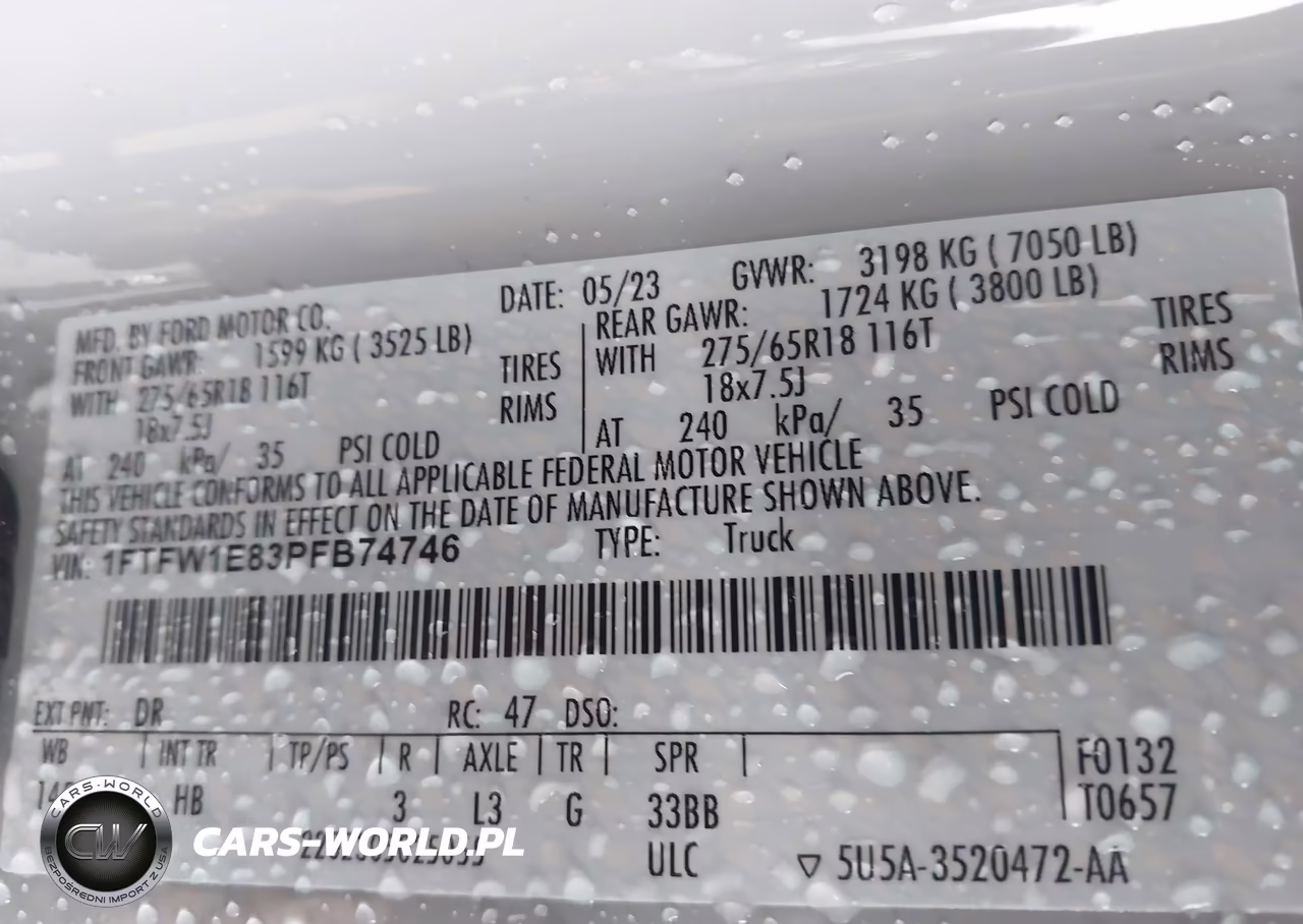 2023 Ford F-150 Lariat VIN:1FTFW1E83PFB74746 - 9