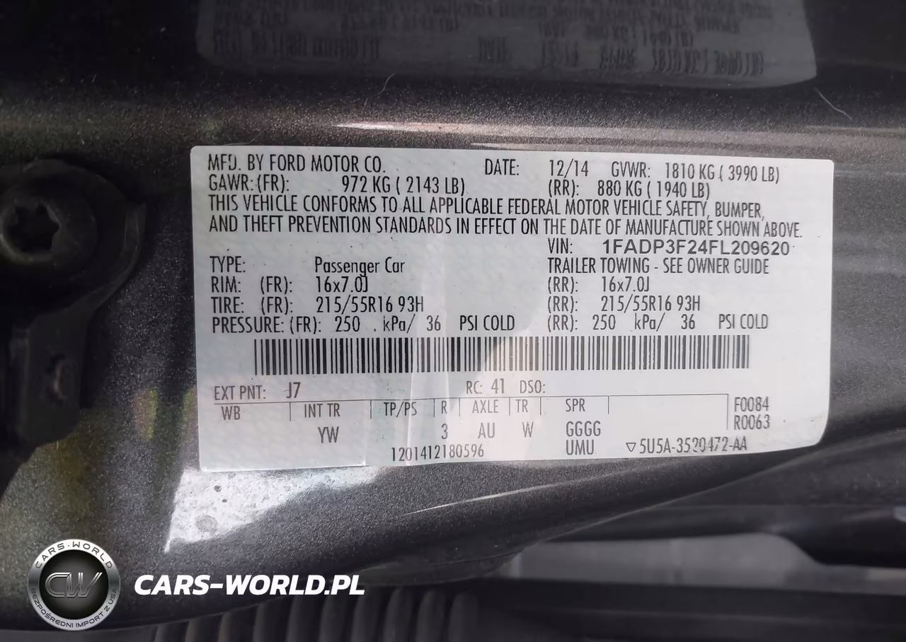 2015 Ford Focus Se VIN:1FADP3F24FL209620 - 9