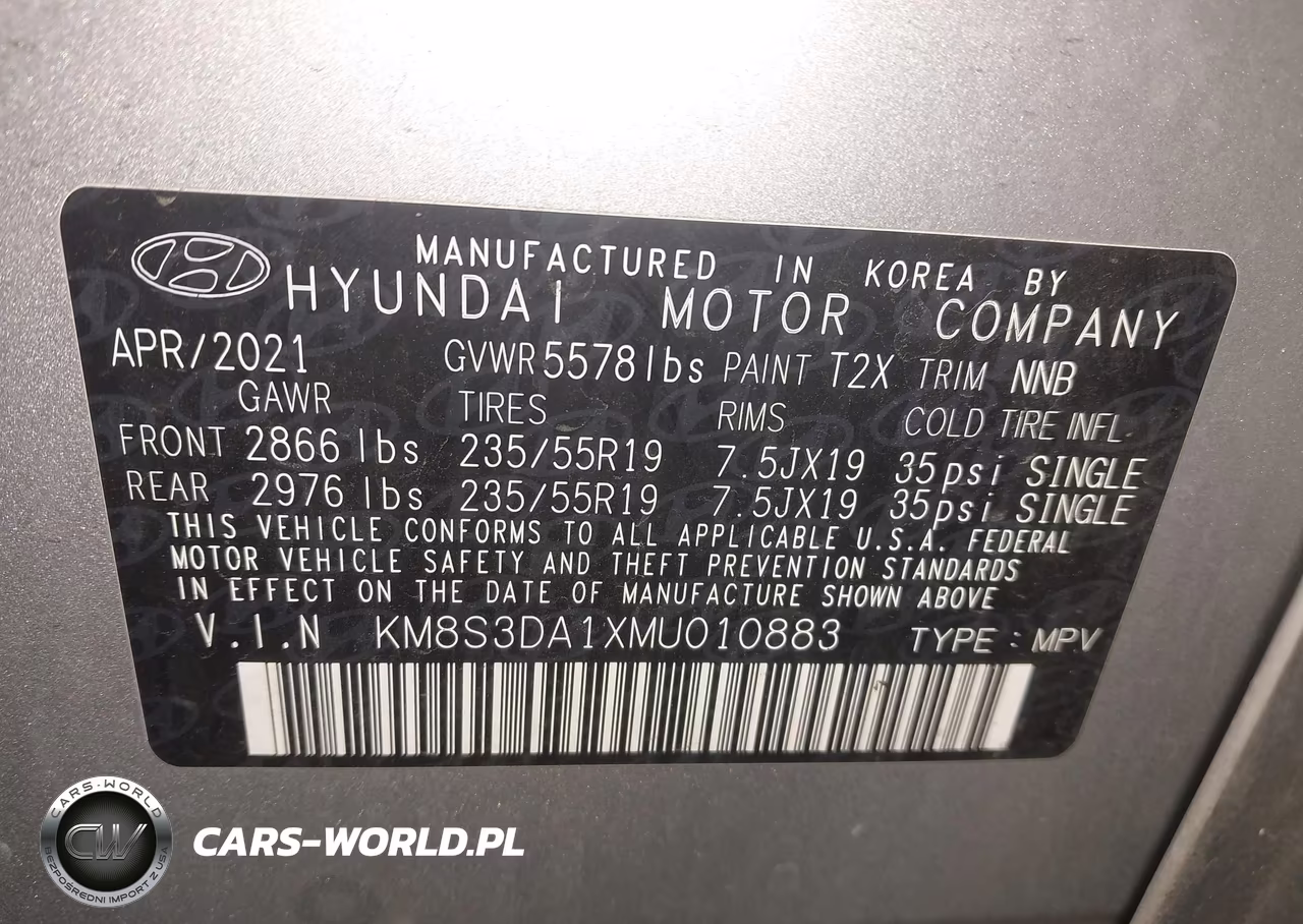 2021 Hyundai Santa Fe Hybrid Sel Premium VIN:KM8S3DA1XMU010883 - 9
