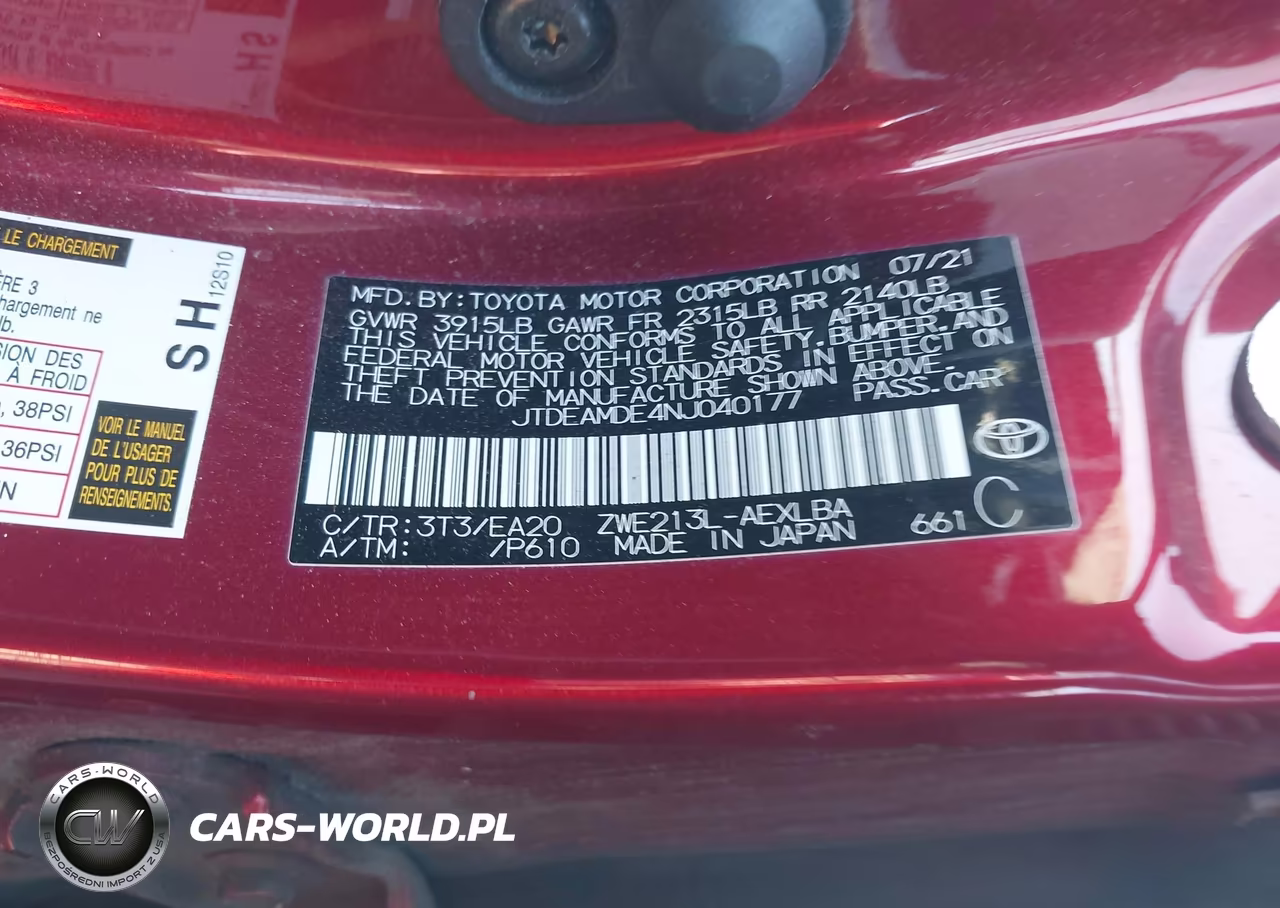 2022 Toyota Corolla Hybrid Le VIN:JTDEAMDE4NJ040177 - 9