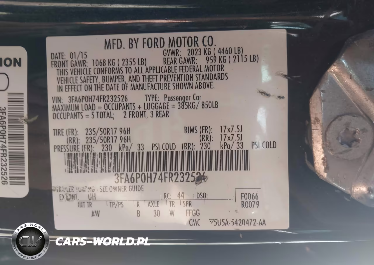 2015 Ford Fusion Se VIN:3FA6P0H74FR232526 - 9