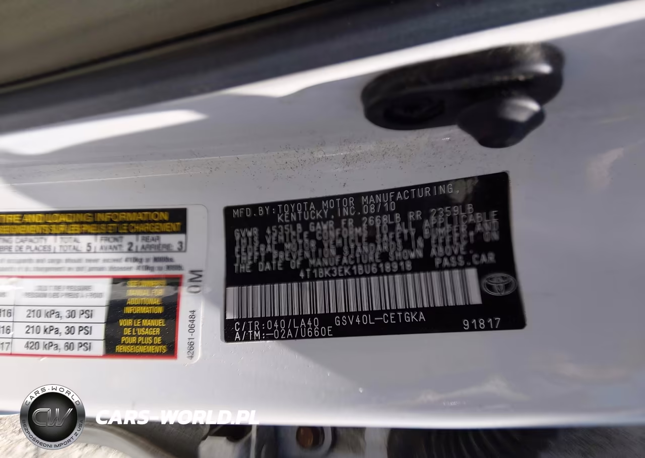 2011 Toyota Camry Xle V6 VIN:4T1BK3EK1BU618918 - 9